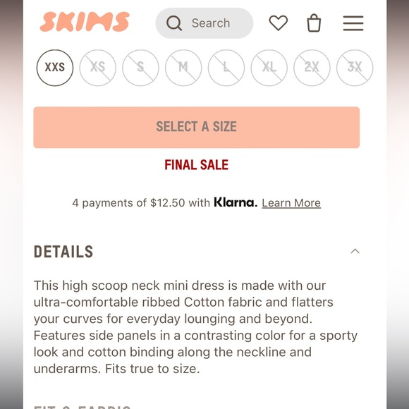 Skims dress  (2/120 bundle) - Picture 2 of 4